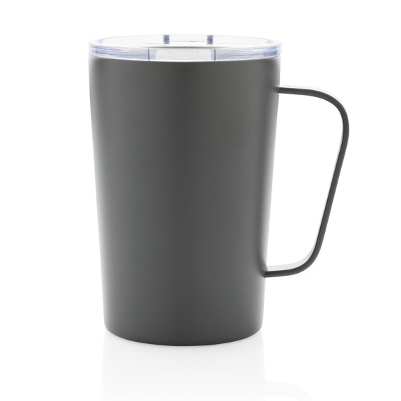 Tasse publicitaire moderne en acier inoxydable recyclé RCS avec couvercle