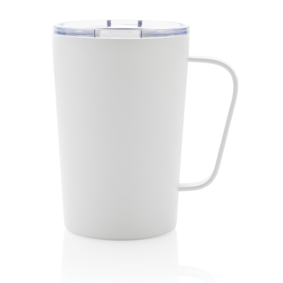 Tasse publicitaire moderne en acier inoxydable recyclé RCS avec couvercle