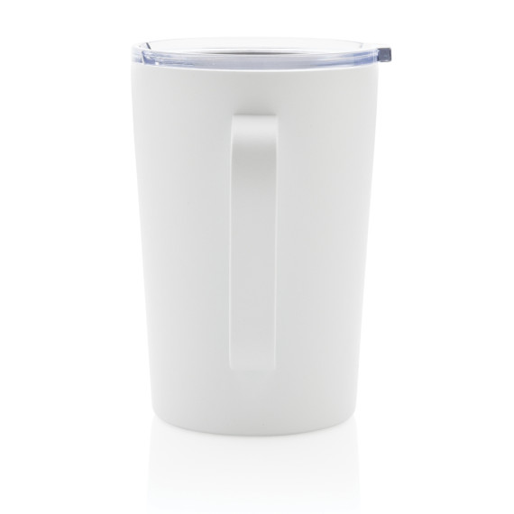 Tasse publicitaire moderne en acier inoxydable recyclé RCS avec couvercle