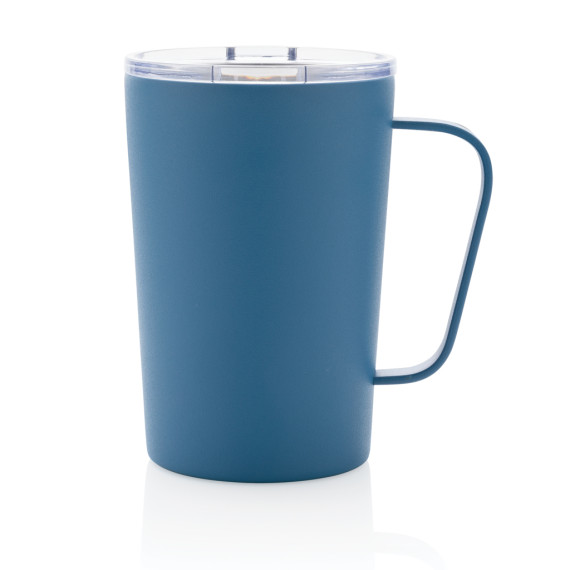 Tasse publicitaire moderne en acier inoxydable recyclé RCS avec couvercle