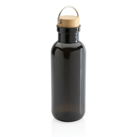 Bouteille publicitaire 680ml en rPET GRS, couvercle en bambou FSC®