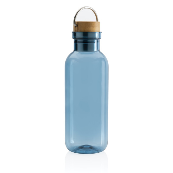 Bouteille publicitaire 680ml en rPET GRS, couvercle en bambou FSC®