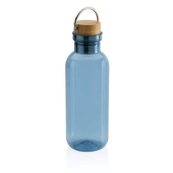 Bouteille publicitaire 680ml en rPET GRS, couvercle en bambou FSC®