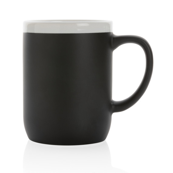 Mug publicitaire en céramique avec bord blanc