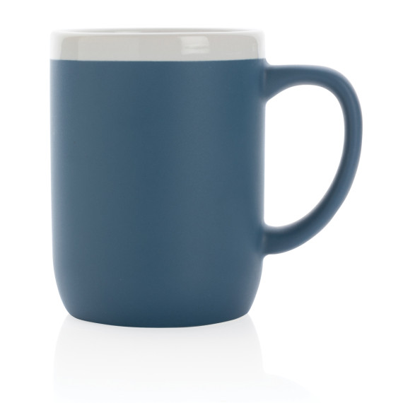 Mug publicitaire en céramique avec bord blanc