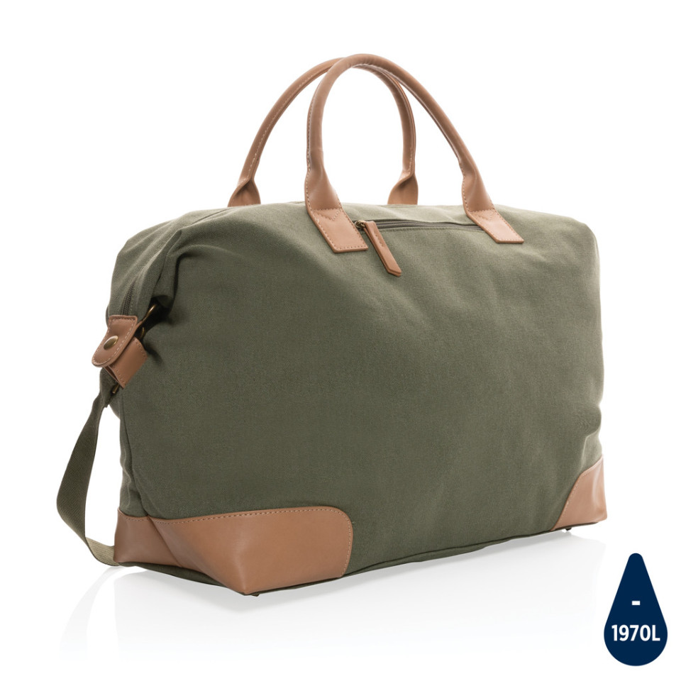 Sac publicitaire weekend Impact AWARE™ en toile 16oz recyclé écologique