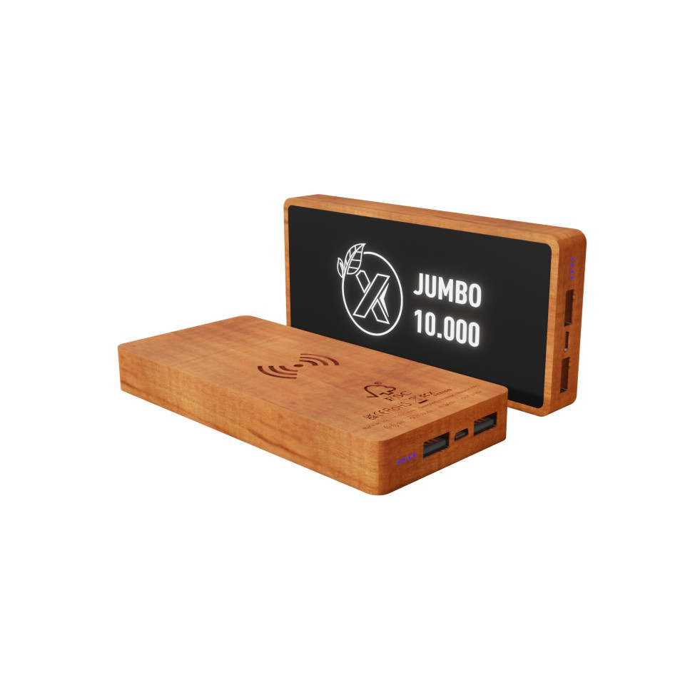 Powerbank publicitaire écologique 10 000 mAh logo lumineux SCX Design