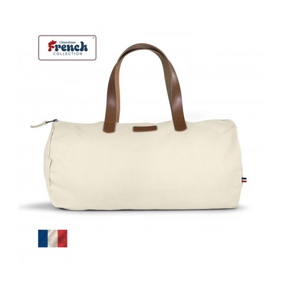 Sac polochon 100 % coton biologique 360 gr personnalisable fabriqué en France