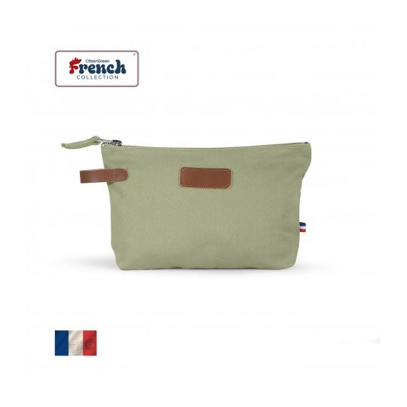 Trousse fermeture zippée 100% coton biologique 360gr personnalisabe fabriqué en France