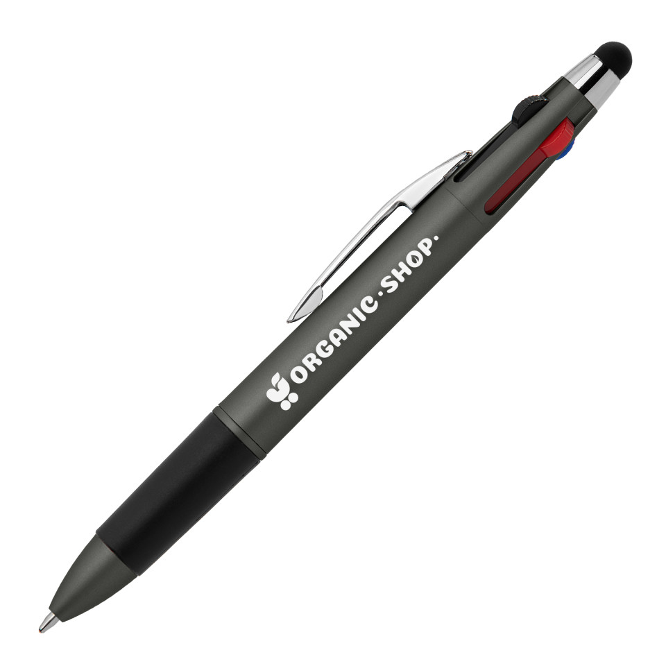 Stylo bille stylet 4 couleurs publicitaire express Goldstar Quattro Softy