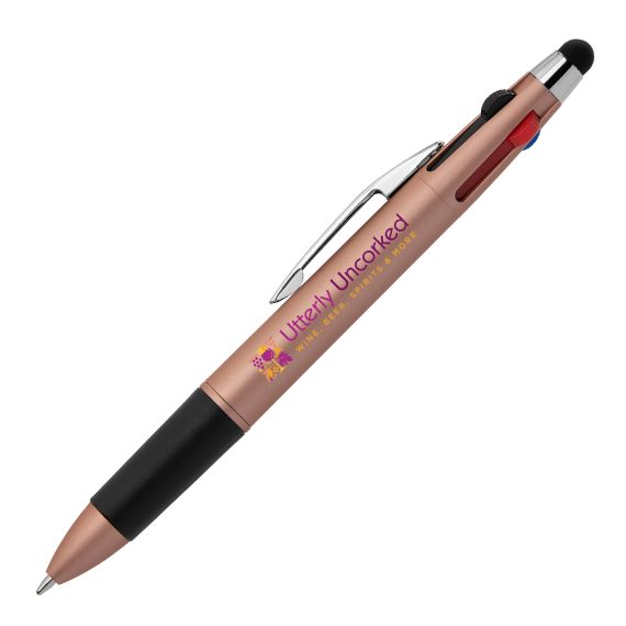 Stylo bille stylet 4 couleurs publicitaire express Goldstar Quattro Softy