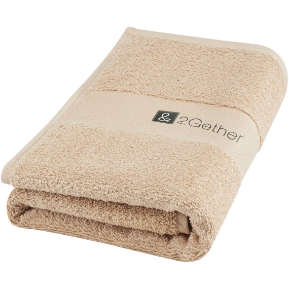 Serviette publicitaire de bain Charlotte de 50 x 100 cm en coton de 450 g/m²