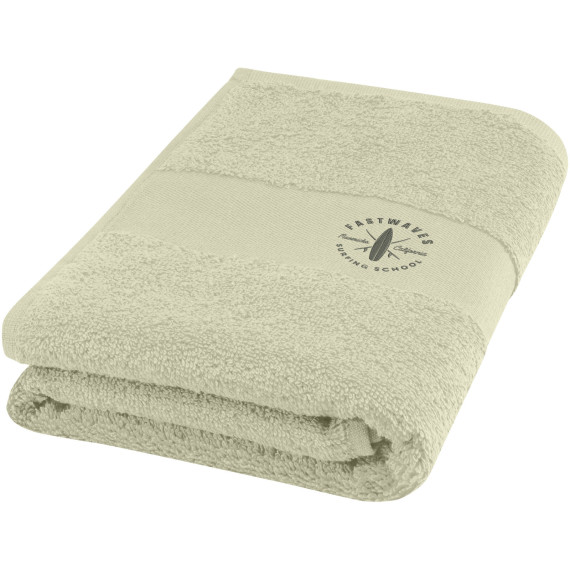 Serviette publicitaire de bain Charlotte de 50 x 100 cm en coton de 450 g/m²