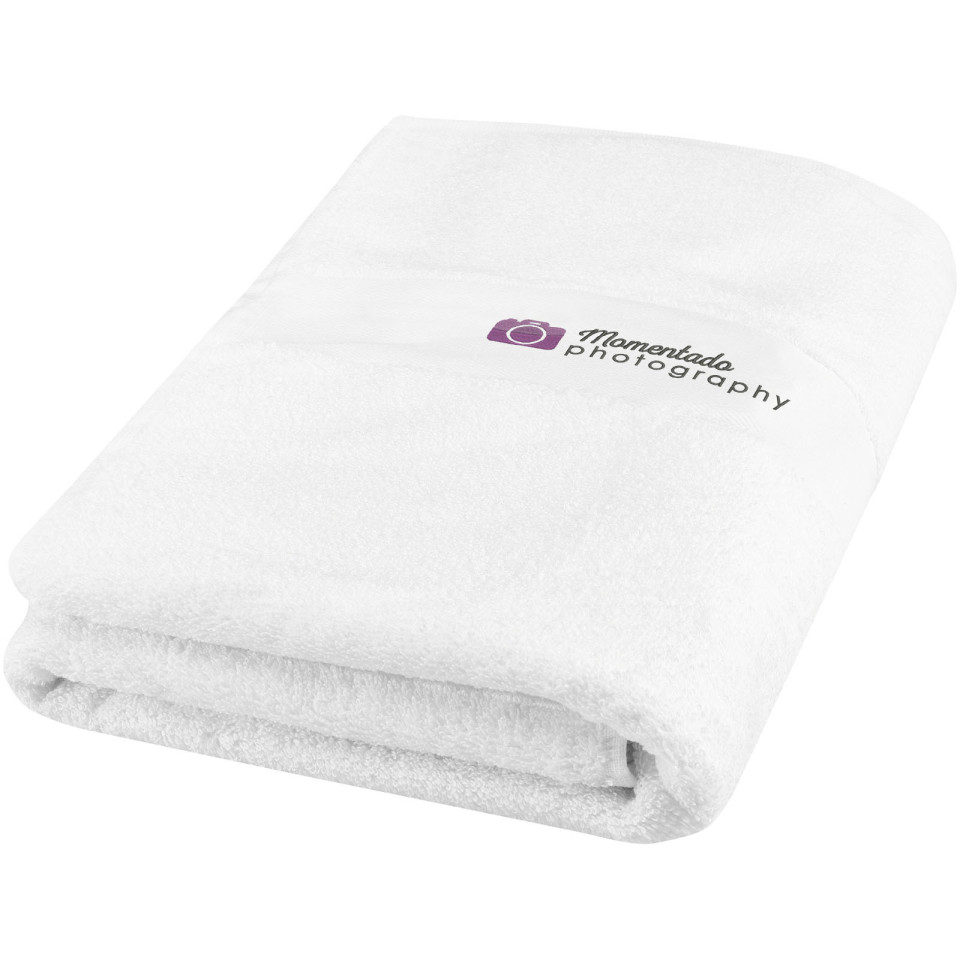 Serviette publicitaire de bain Amelia de 70 x 140 cm en coton de 450 g/m²