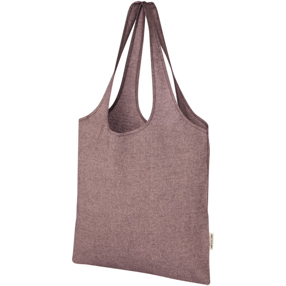 Sac publicitaire shopping Pheebs tendance en coton recyclé de 150 g/m²