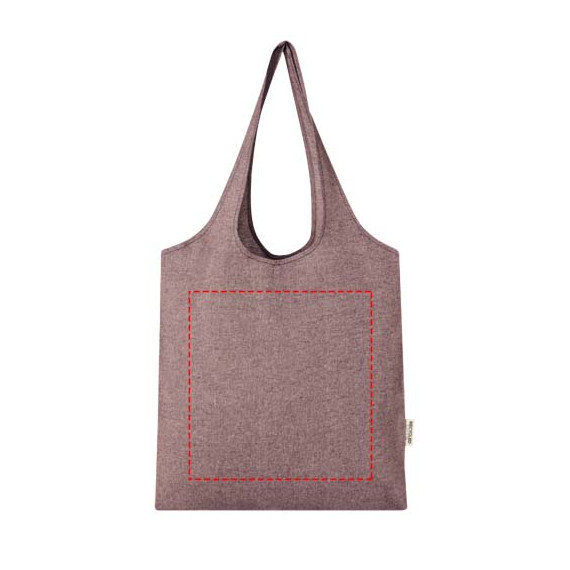 Sac publicitaire shopping Pheebs tendance en coton recyclé de 150 g/m²