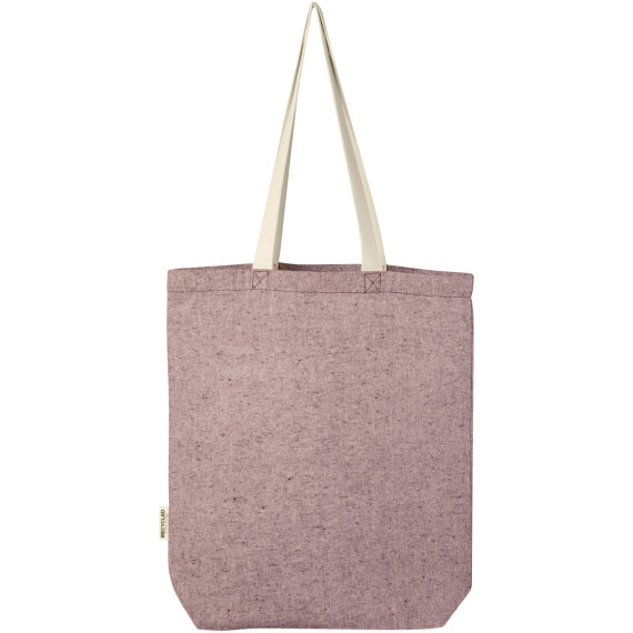 Sac publicitaire shopping Pheebs en coton recyclé 150 g/m² de 9 l avec poche avant