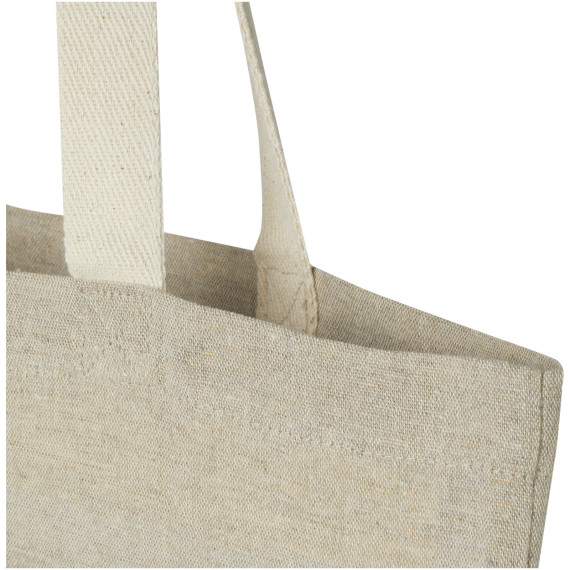 Sac publicitaire shopping Pheebs en coton recyclé 150 g/m² de 9 l avec poche avant