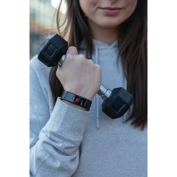 Montre publicitaire Sense Fit avec fréquence cardiaque en TPU recyclé RCS