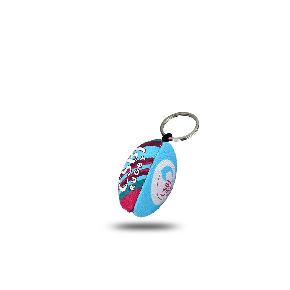 Porte-clés ballon de rugby personnalisable