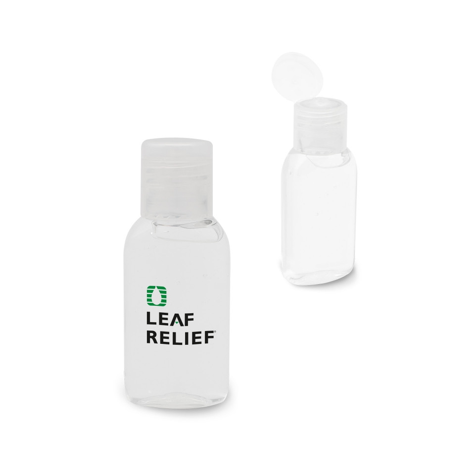 Gel hydroalcoolique publicitaire flacon rechargeable 30 ml fabriqué en Europe