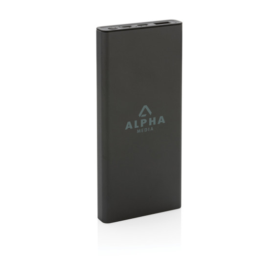 Powerbank publicitaire 10.000 mAh et 18W en aluminium Terra RCS recyclé