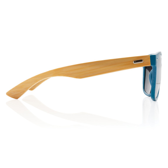 Lunettes publicitaires de soleil en bambou FSC® et plastique RCS recyclées