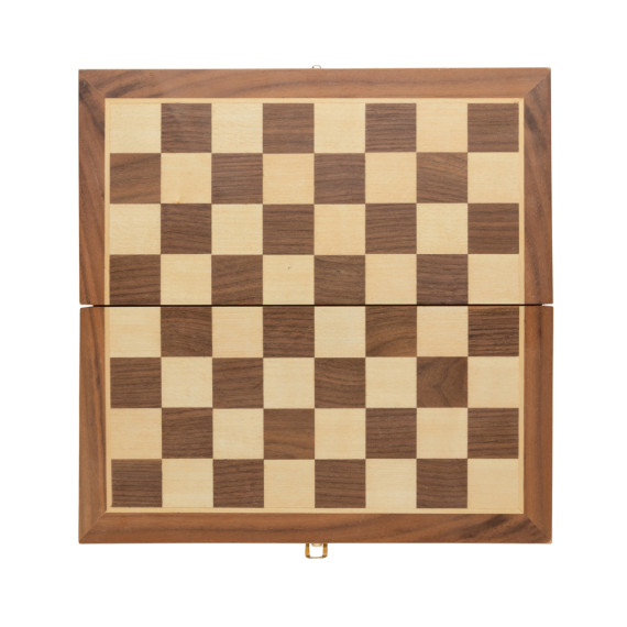 Jeu publicitaire d'échecs pliable en bois FSC®