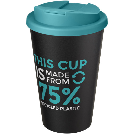 Gobelet Americano® Eco recyclé publicitaire de 350ml avec couvercle anti-déversement