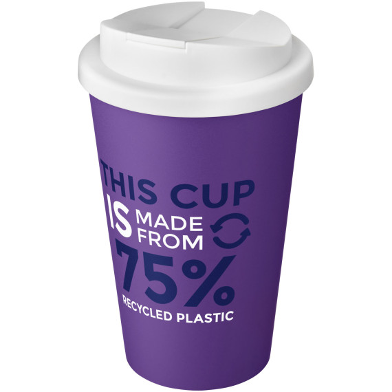 Gobelet Americano® Eco recyclé publicitaire de 350ml avec couvercle anti-déversement