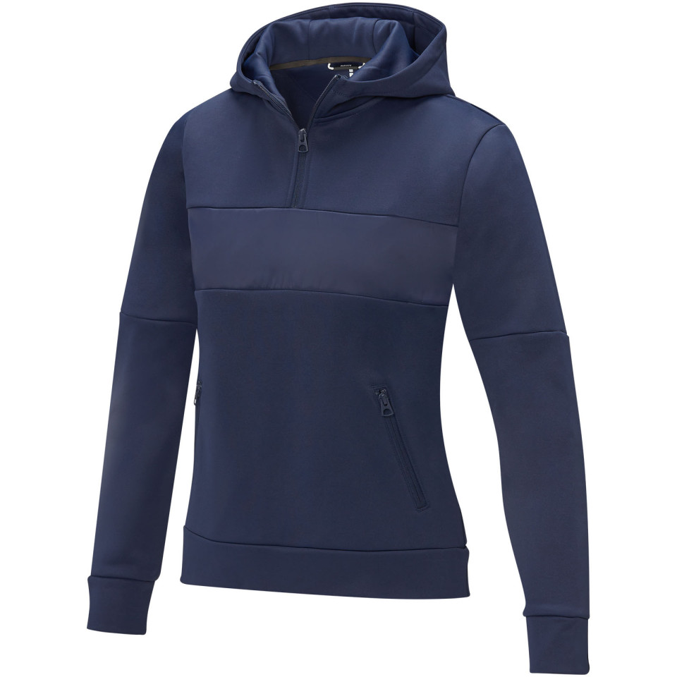 Sweat publicitaire à capuche anorak à demi zip Sayan pour femme