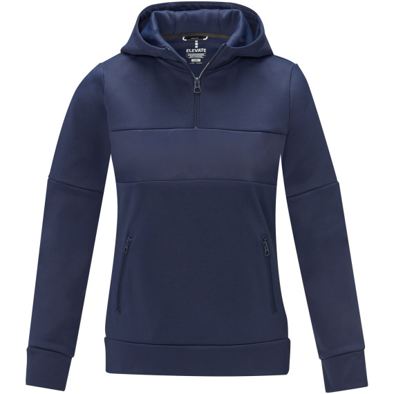 Sweat publicitaire à capuche anorak à demi zip Sayan pour femme