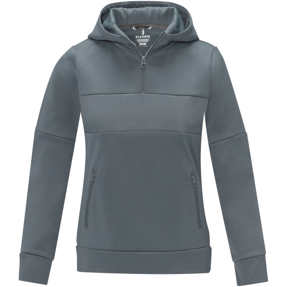 Sweat publicitaire à capuche anorak à demi zip Sayan pour femme