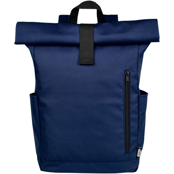 Sac publicitaire à dos Byron de 18 L en RPET GRS 15,6" avec dessus enroulable