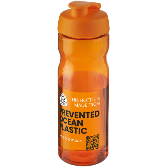 Bouteille publicitaire de sport H2O Active® Eco Base 650ml avec couvercle à bascule