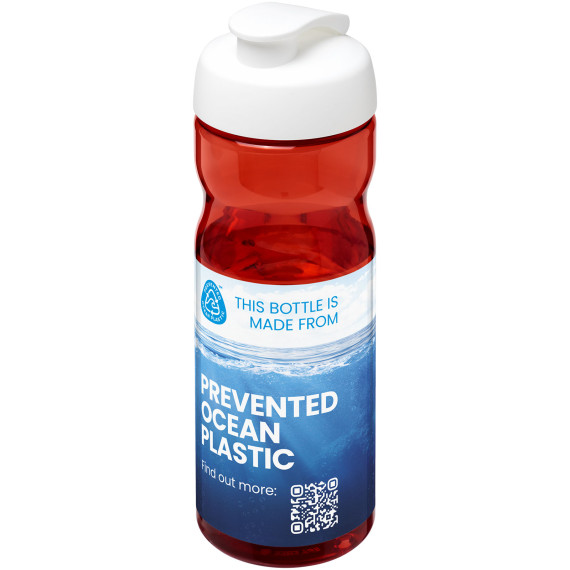 Bouteille publicitaire de sport H2O Active® Eco Base 650ml avec couvercle à bascule