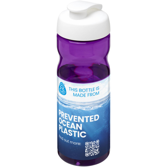 Bouteille publicitaire de sport H2O Active® Eco Base 650ml avec couvercle à bascule