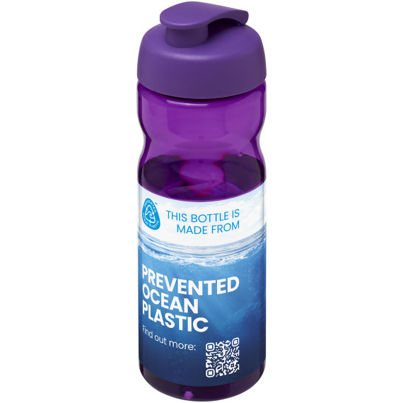 Bouteille publicitaire de sport H2O Active® Eco Base 650ml avec couvercle à bascule