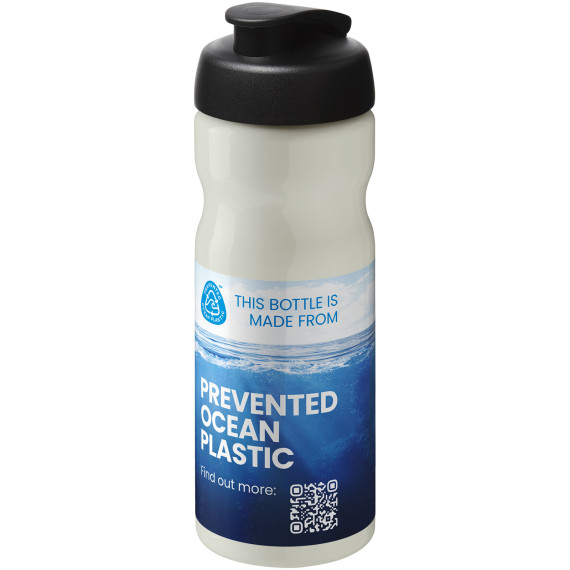 Bouteille publicitaire de sport H2O Active® Eco Base 650ml avec couvercle à bascule