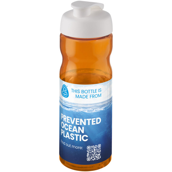 Bouteille publicitaire de sport H2O Active® Eco Base 650ml avec couvercle à bascule