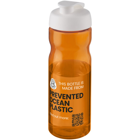 Bouteille publicitaire de sport H2O Active® Eco Base 650ml avec couvercle à bascule