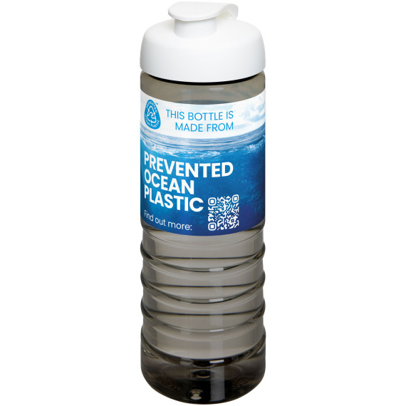 Bouteille publicitaire de sport H2O Active® Eco Treble de 750 ml avec couvercle à bascule