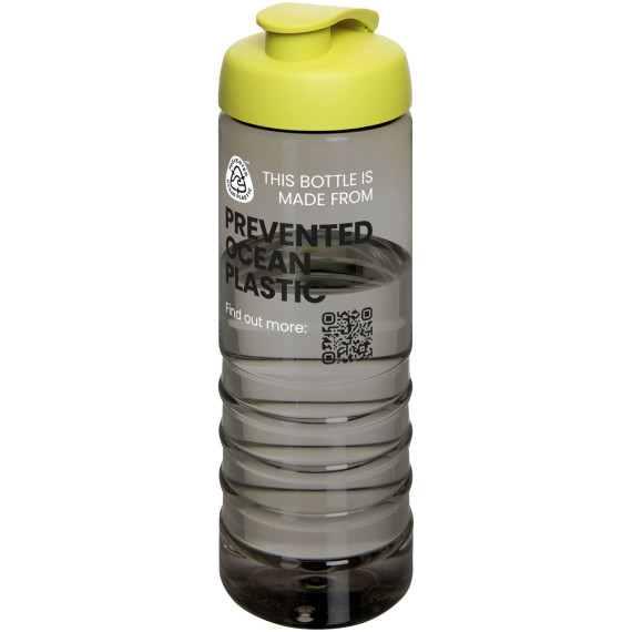 Bouteille publicitaire de sport H2O Active® Eco Treble de 750 ml avec couvercle à bascule