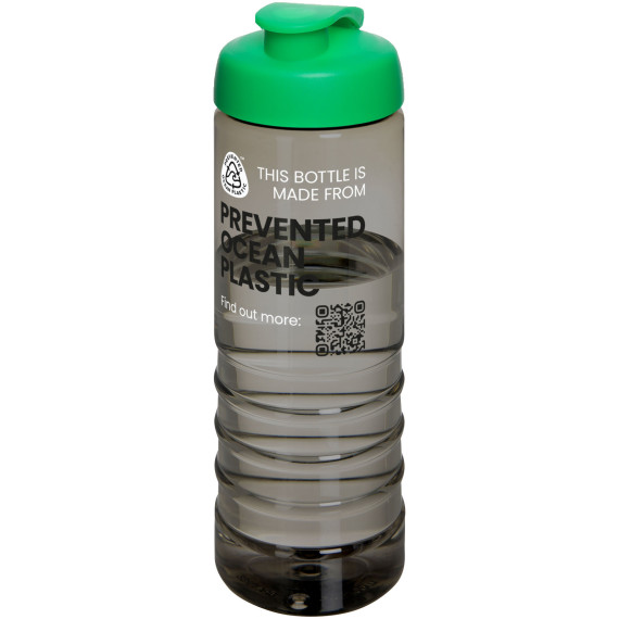 Bouteille publicitaire de sport H2O Active® Eco Treble de 750 ml avec couvercle à bascule