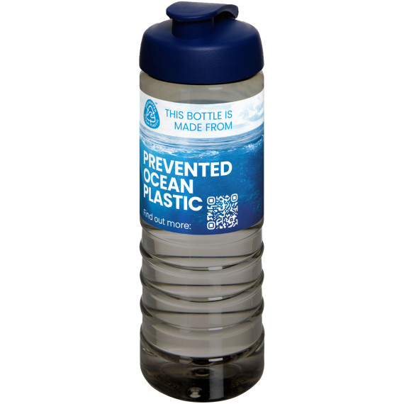 Bouteille publicitaire de sport H2O Active® Eco Treble de 750 ml avec couvercle à bascule