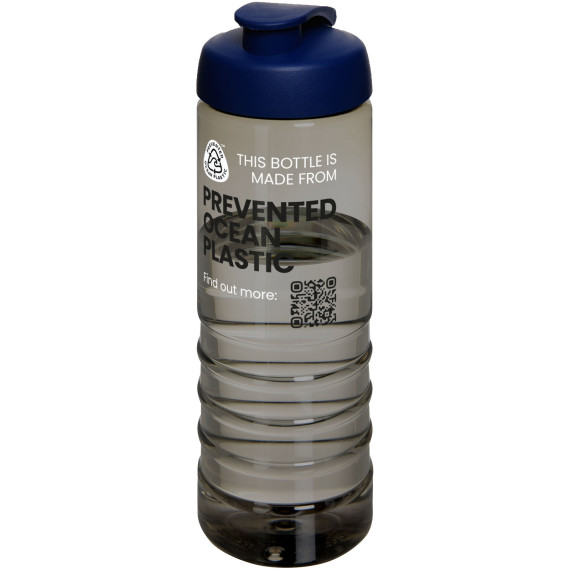 Bouteille publicitaire de sport H2O Active® Eco Treble de 750 ml avec couvercle à bascule