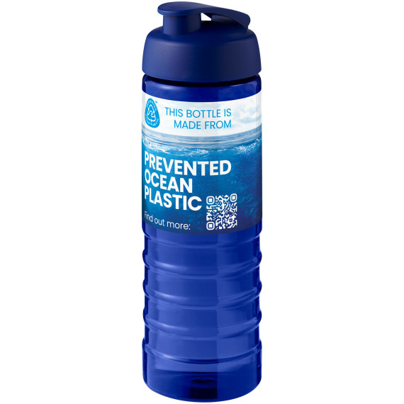 Bouteille publicitaire de sport H2O Active® Eco Treble de 750 ml avec couvercle à bascule