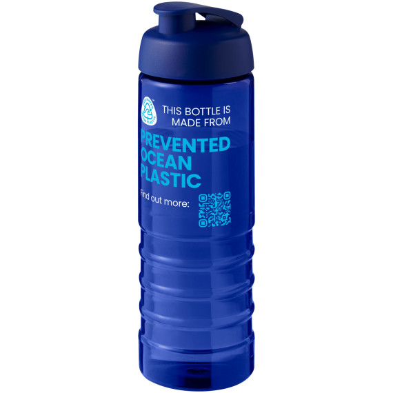 Bouteille publicitaire de sport H2O Active® Eco Treble de 750 ml avec couvercle à bascule