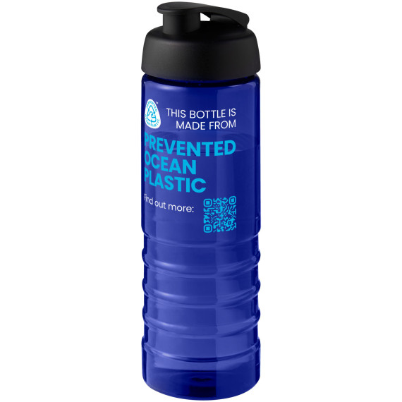 Bouteille publicitaire de sport H2O Active® Eco Treble de 750 ml avec couvercle à bascule