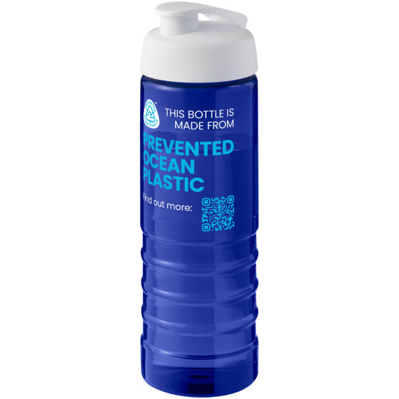 Bouteille publicitaire de sport H2O Active® Eco Treble de 750 ml avec couvercle à bascule